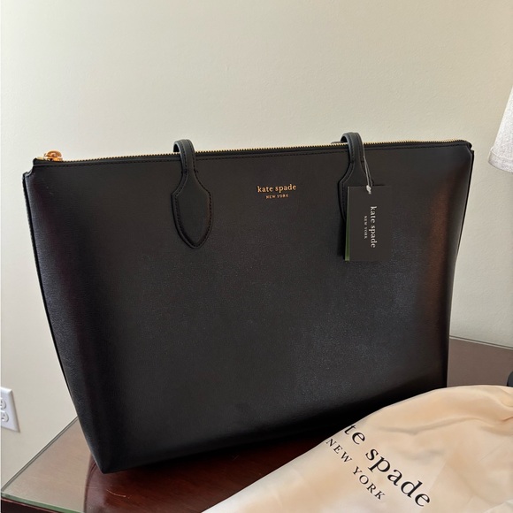 Kate Spade Black Zip-Top Tote - Picture 2 of 11